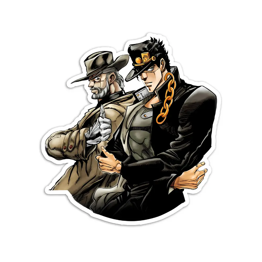 Jojo’s Bizarre Adventure Kujo Jotaro & Joseph Joestar Sticker 1