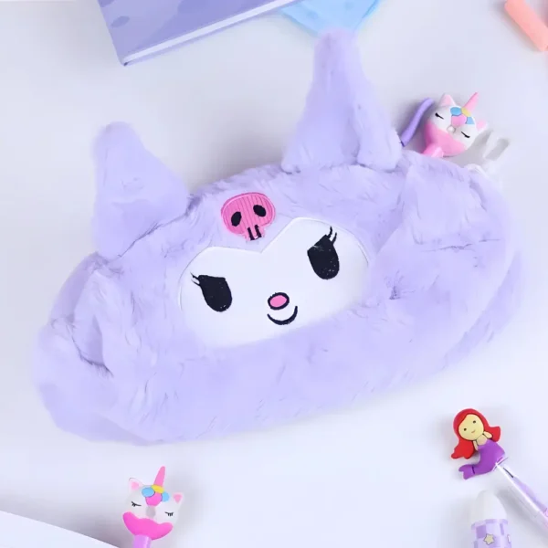 Sanrio Kuromi Plush Pencil / Makeup Case - Image 2